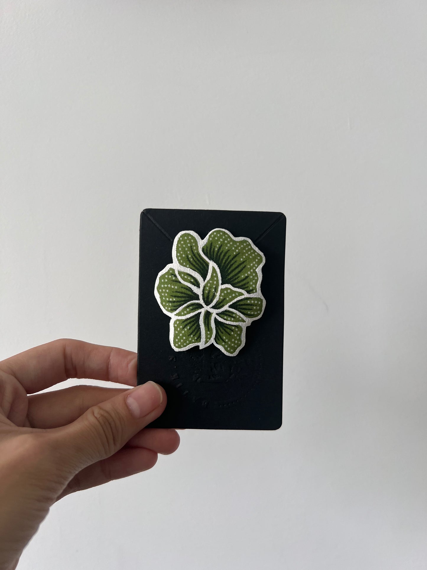 Fira Batik Brooch (Green - White/ Sky Blue Violet)