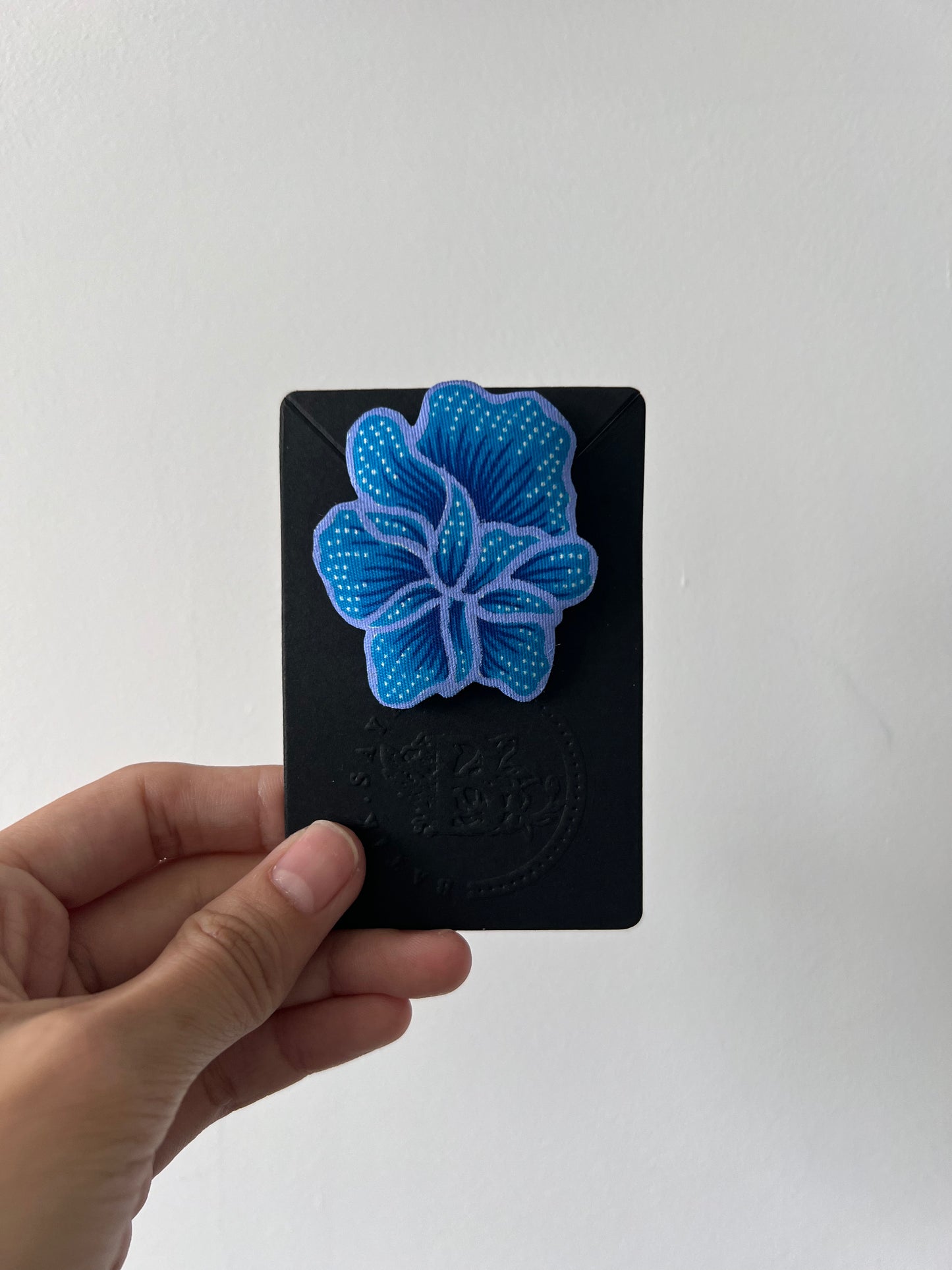 Fira Batik Brooch (Green - White/ Sky Blue Violet)