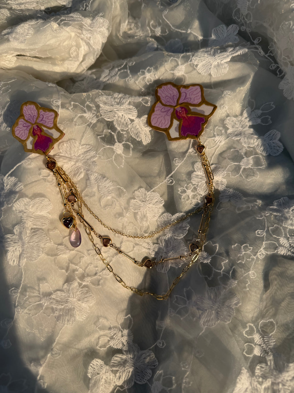 Vanda Miss Joaquim inspired 2pc Kerongsang