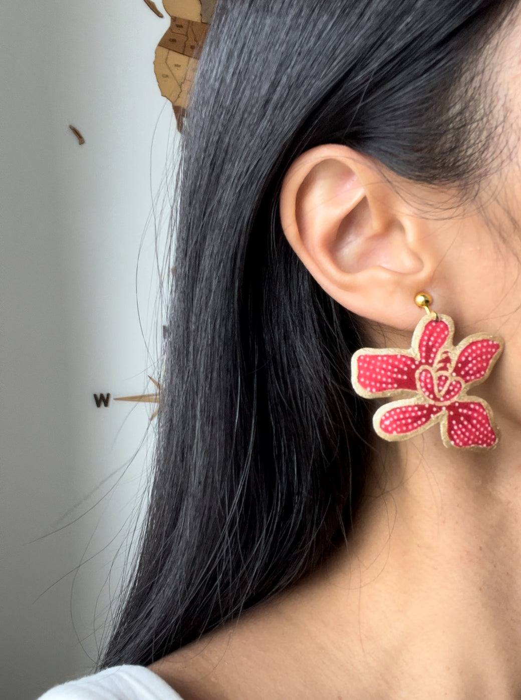 Orchid Dangling Earrings