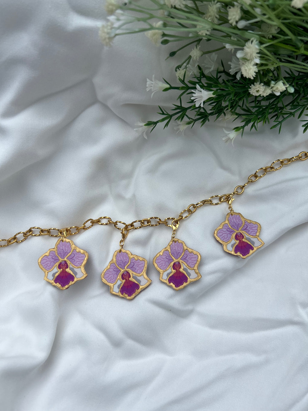 Vanda Miss Joaquim inspired Bag Charm 4pcs Motif Approx Size: 3.5CM