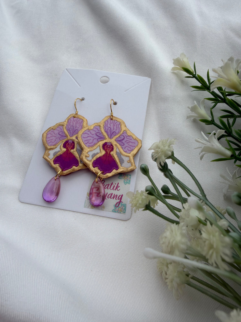 Vanda Miss Joaquim inspired EARRINGS Motif Approx Size: 3.5CM