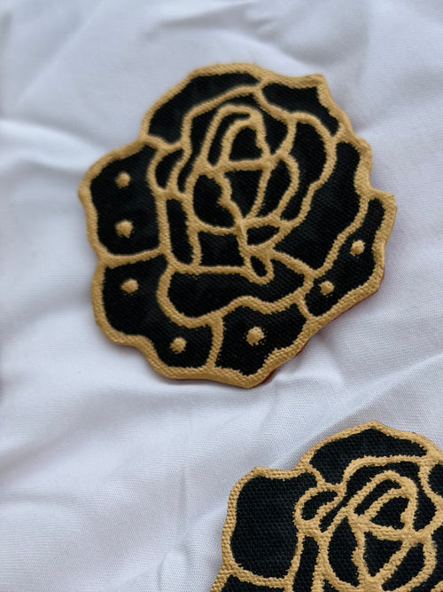 Batik Brooch Black Rose 8.5CM