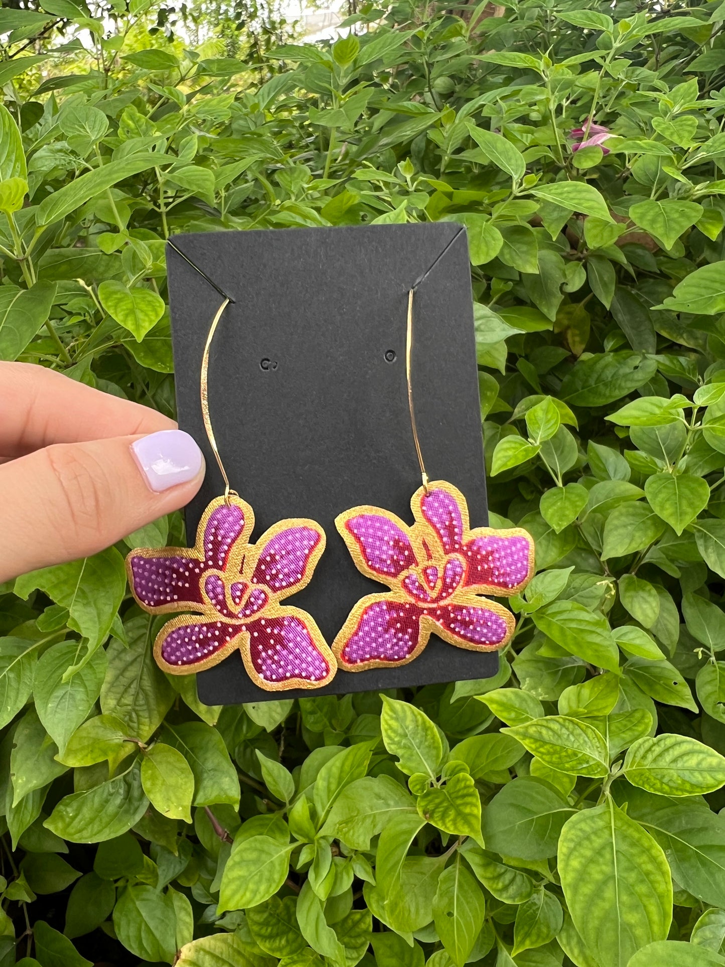 Orchid Dangling Earrings