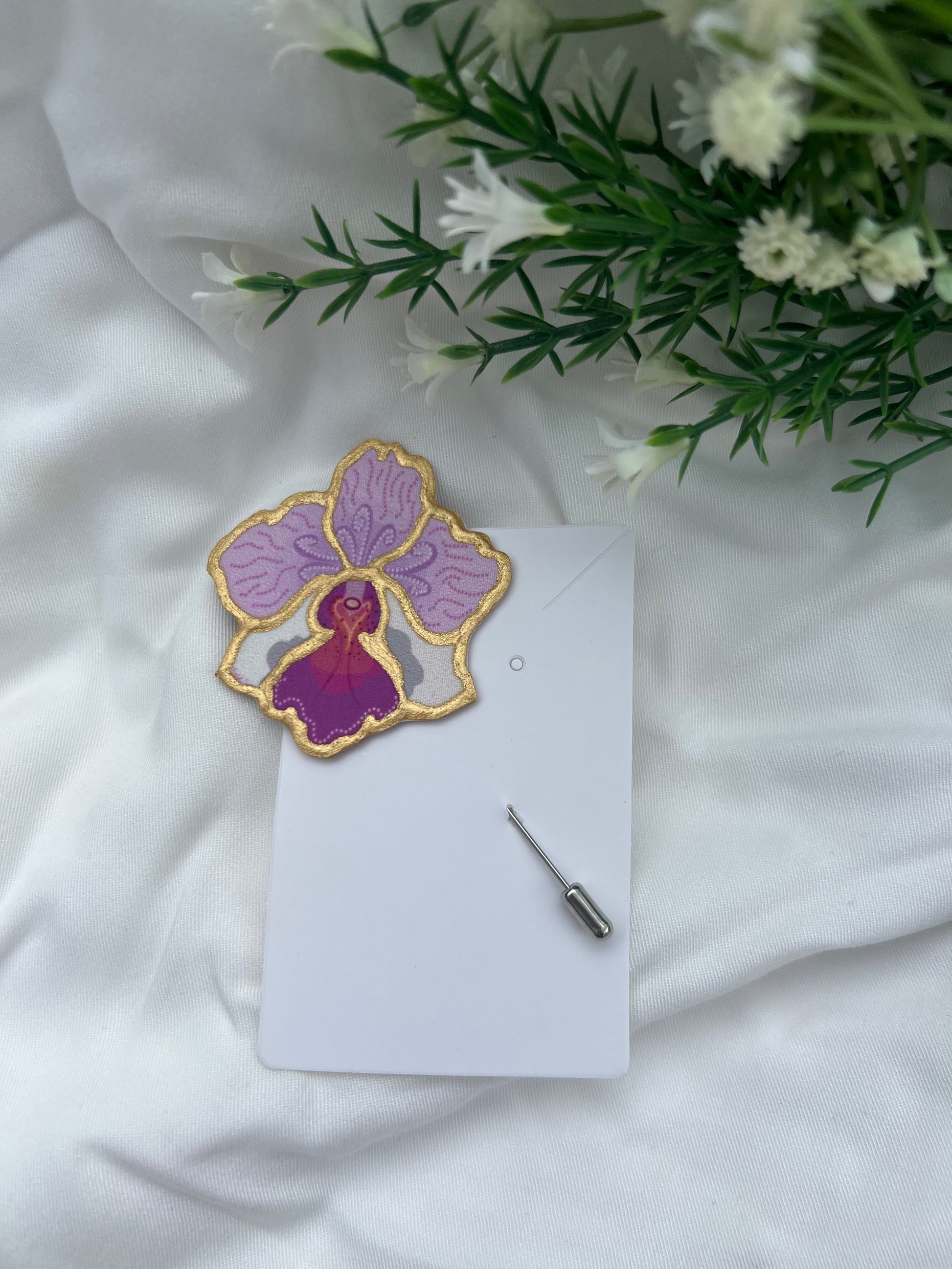 Vanda Miss Joaquim Hijab/Label Pin Motif Approx Size: 5.5CM