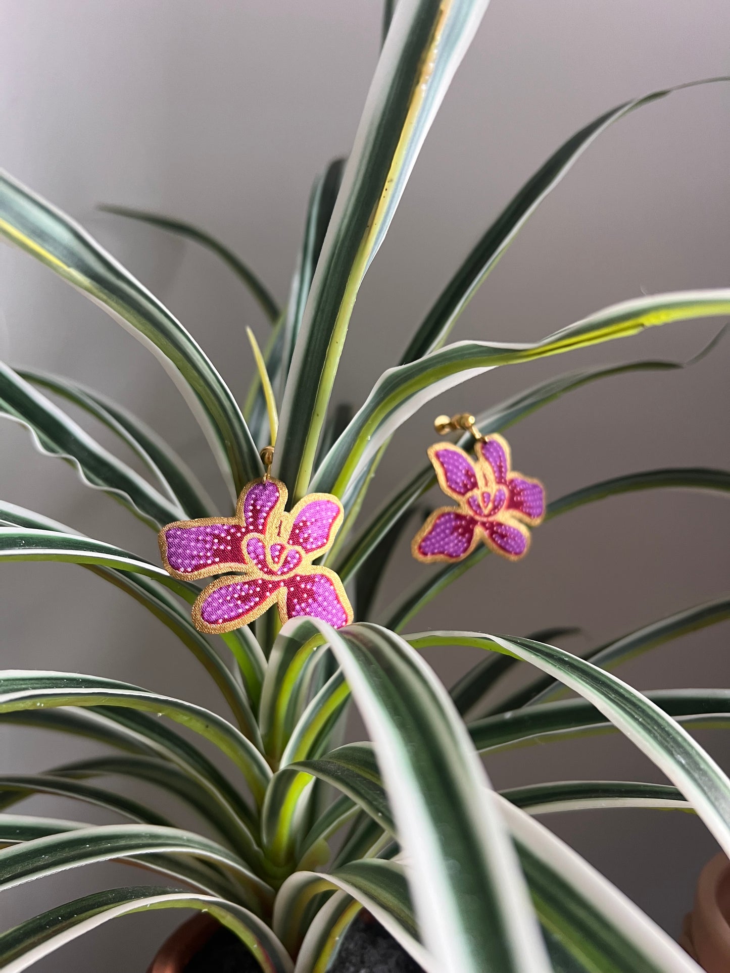 Orchid Dangling Earrings