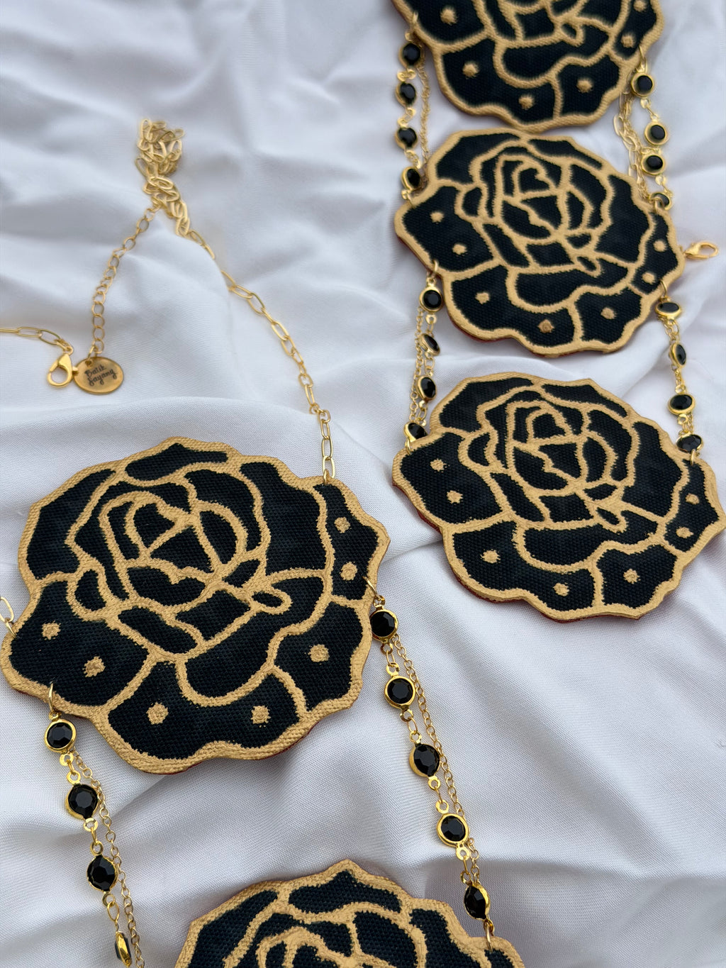 Batik Dokoh Kerongsang Necklace Black Rose