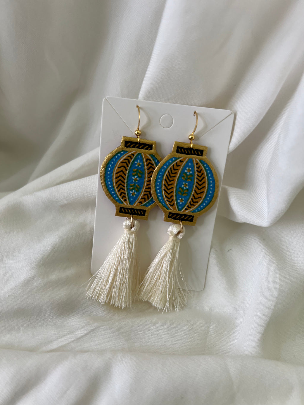 CNY Batik Earrings Eternal Fortune Lantern