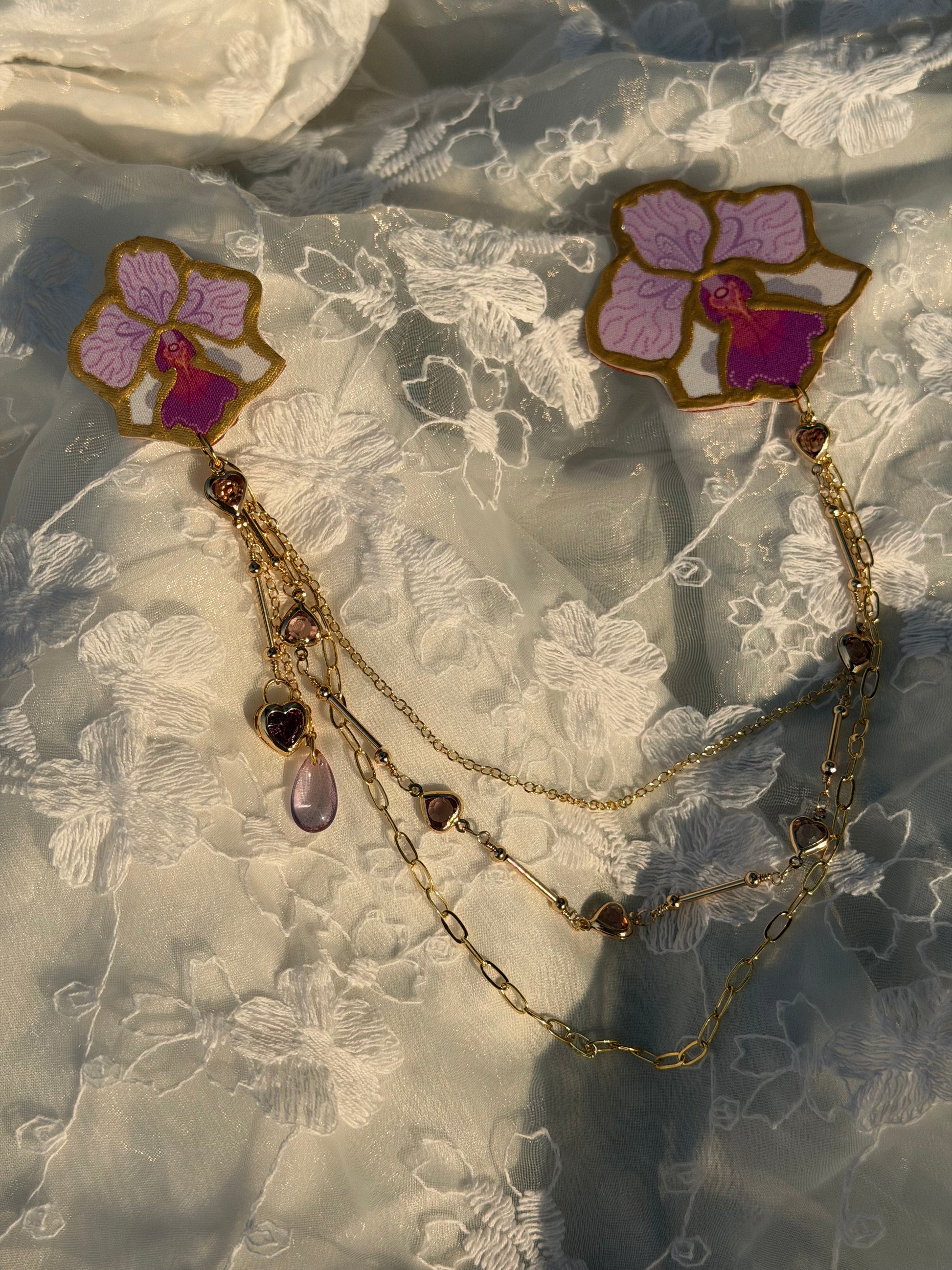 Vanda Miss Joaquim inspired 2pc Kerongsang