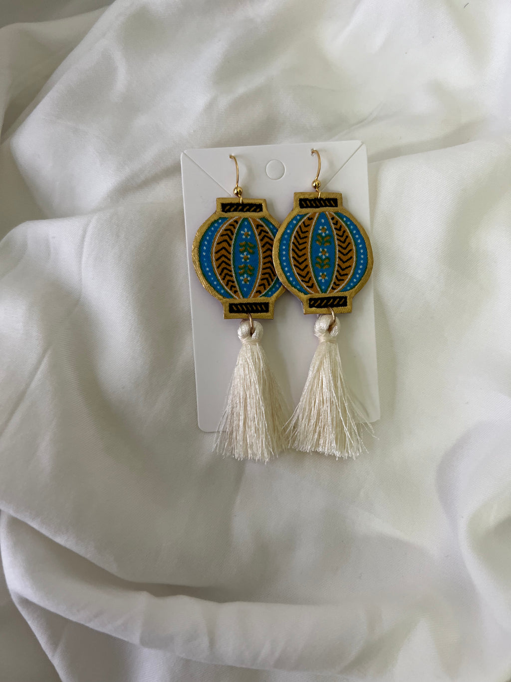 CNY Batik Earrings Eternal Fortune Lantern