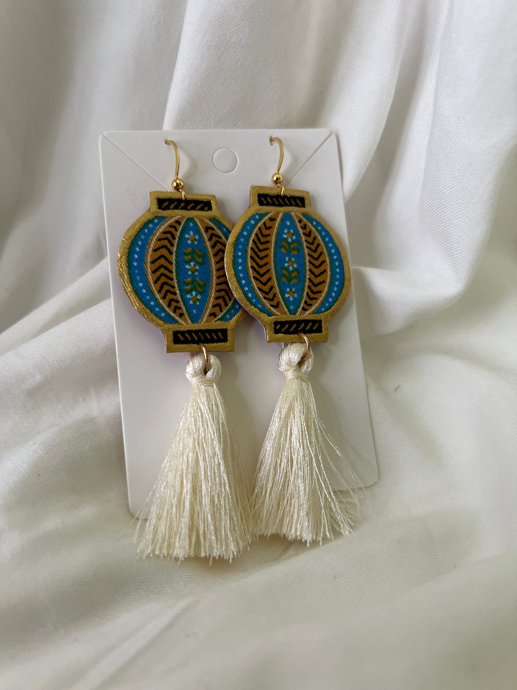 CNY Batik Earrings Eternal Fortune Lantern