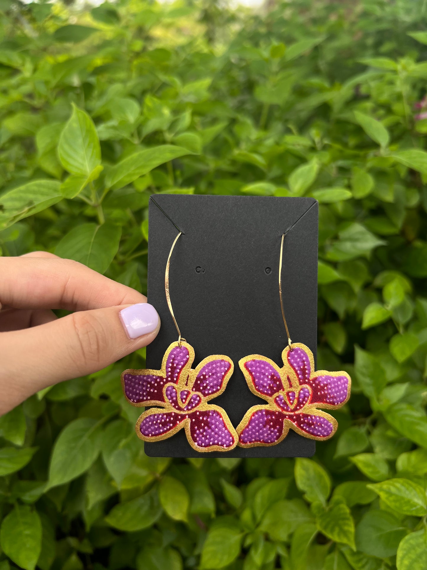 Orchid Dangling Earrings