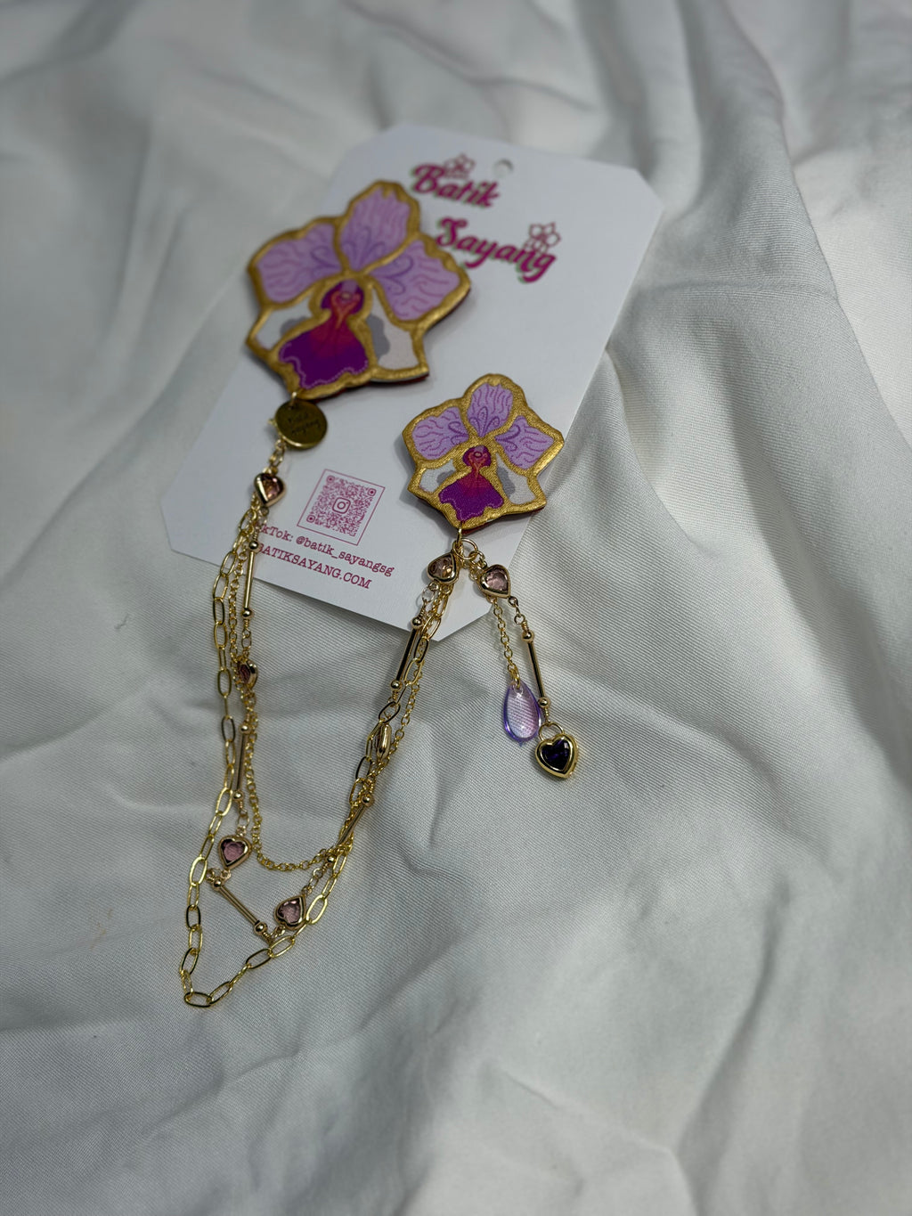 Vanda Miss Joaquim inspired 2 Piece Kerongsang Detachable