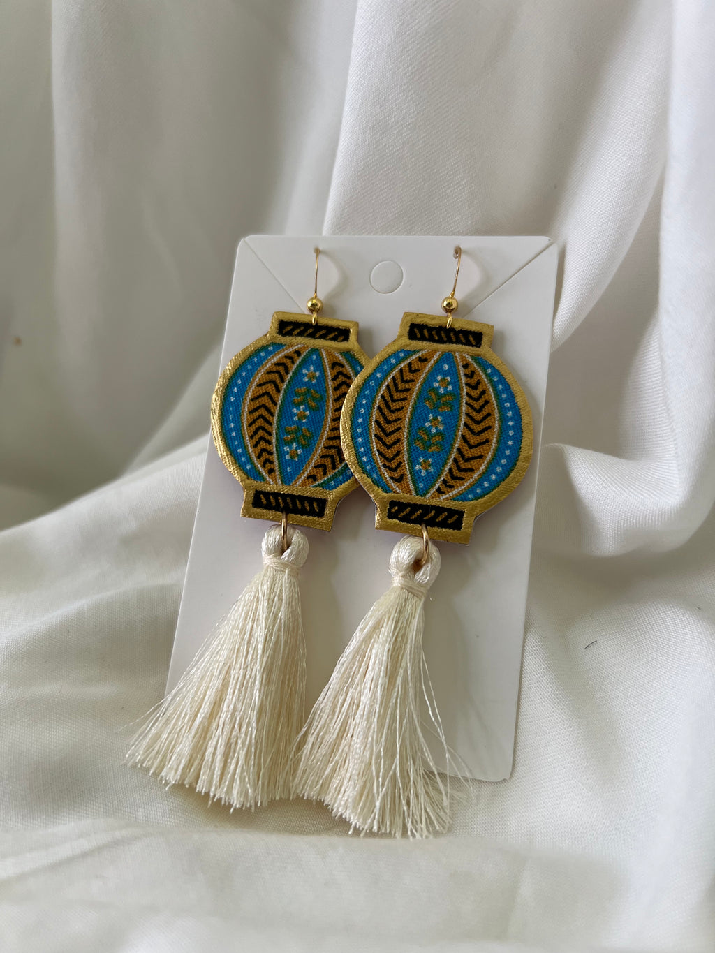 CNY Batik Earrings Eternal Fortune Lantern