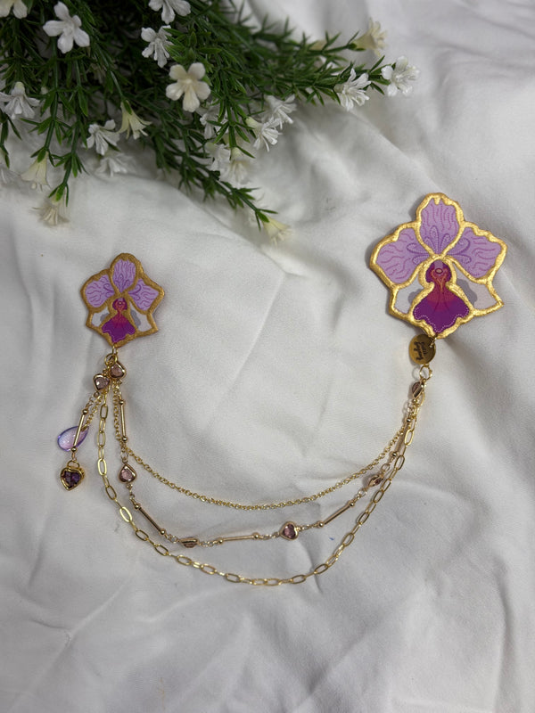 [PRE-ORDER 30DAYS] Vanda Miss Joaquim inspired 2 Piece Kerongsang Detachable (Ships within 30 Days)