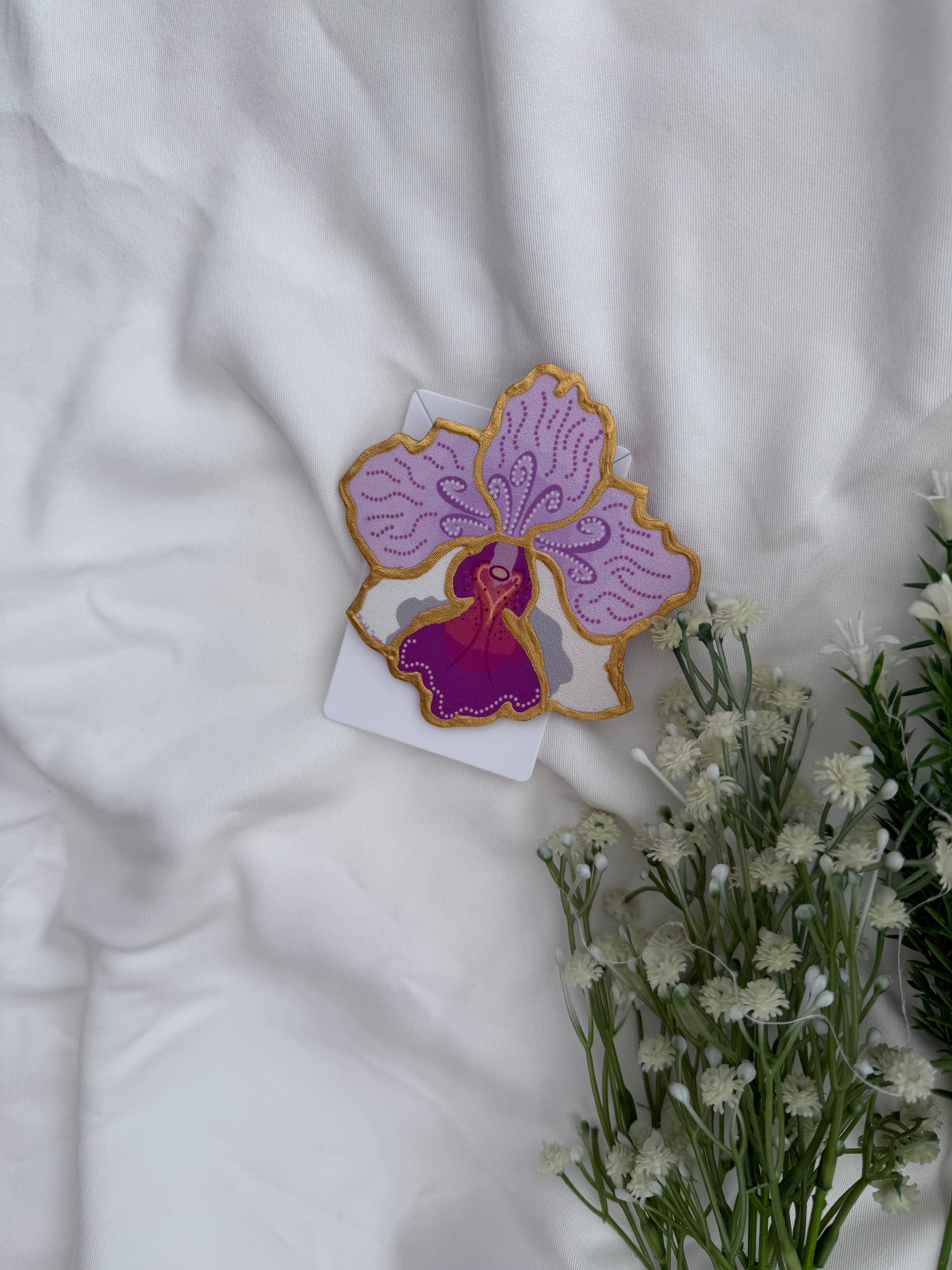 Vanda Miss Joaquim inspired Big Brooch Motif Approx Size: 9.5CM