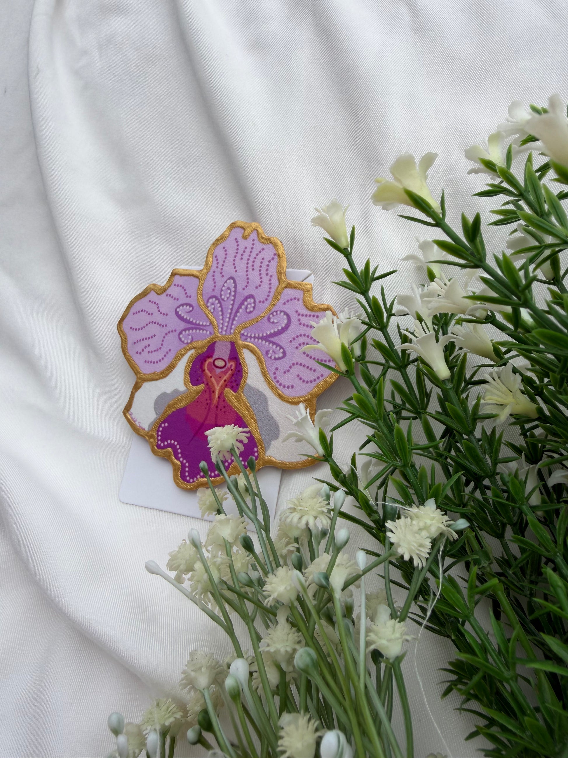 Vanda Miss Joaquim inspired Big Brooch Motif Approx Size: 9.5CM