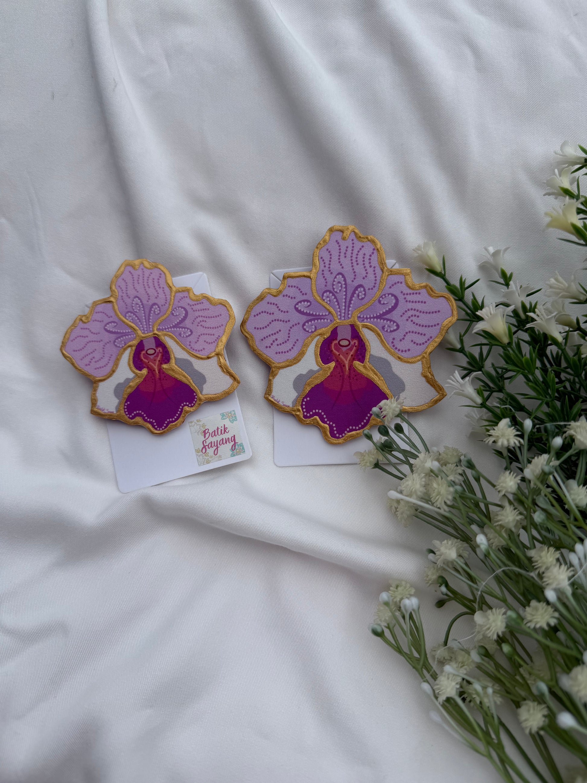 Vanda Miss Joaquim inspired Big Brooch Motif Approx Size: 9.5CM