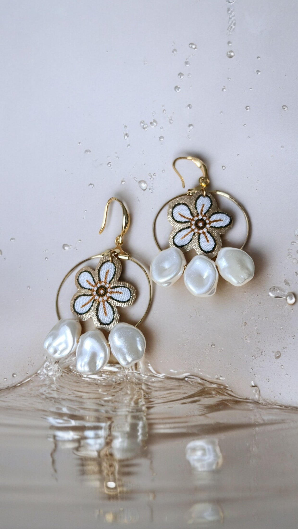 White Darcey Pearl Earrings