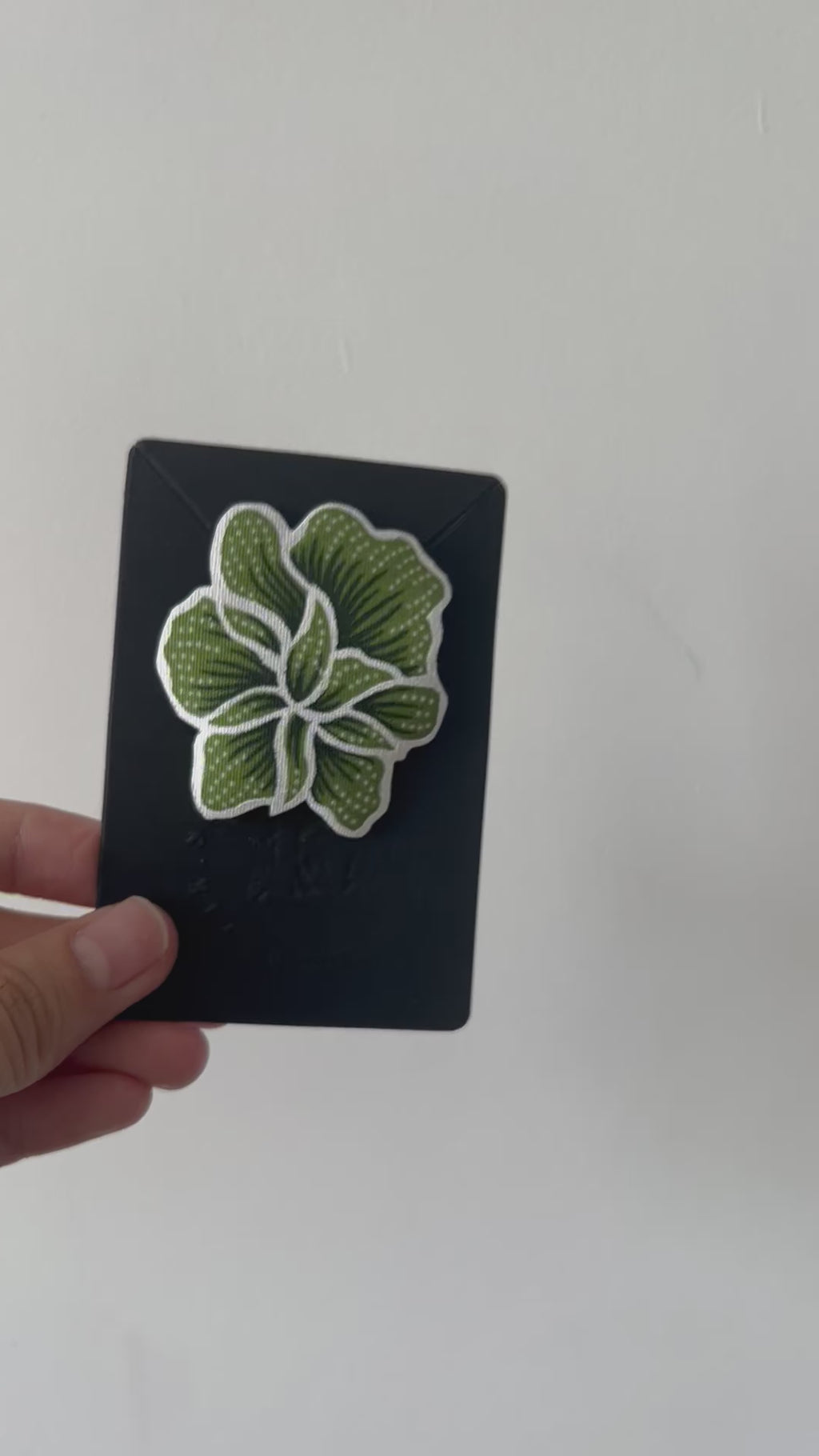 Fira Batik Brooch (Green - White/ Sky Blue Violet)
