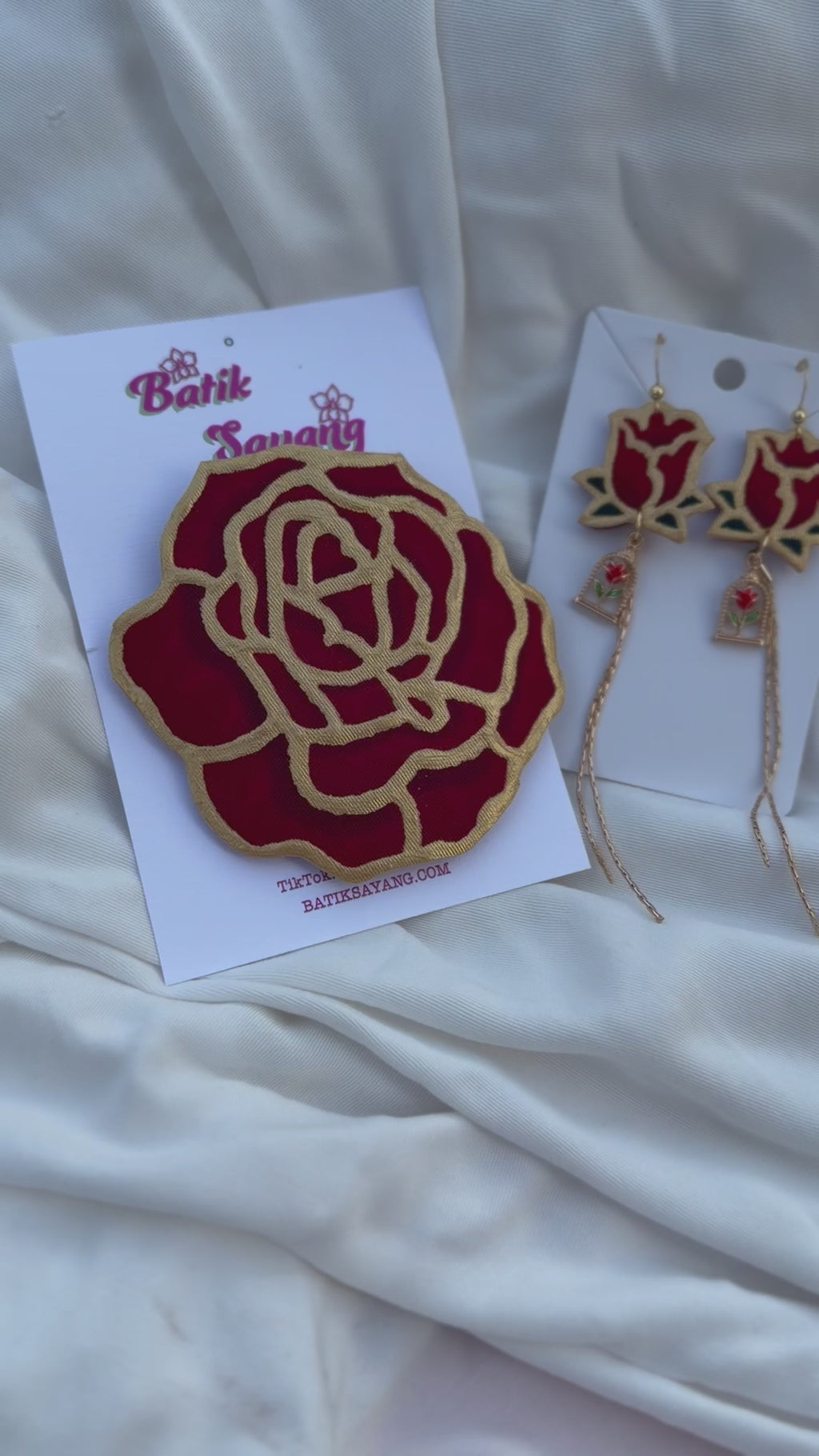 Beauty and the Rose Brooch